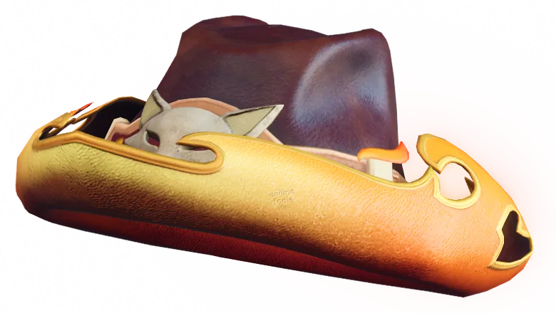 Flammender Cowboy-Hut