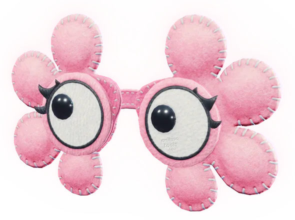 Große pinke Augen