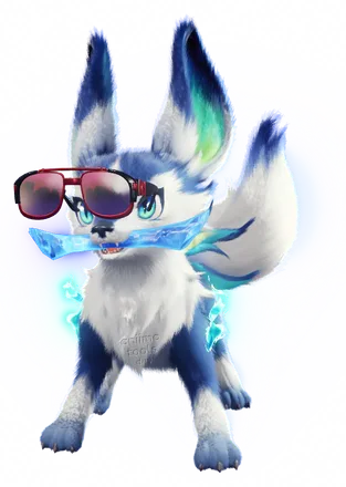 Sonnenbrille mit schwarzem Rahmen · Getragen von Eisfenrir