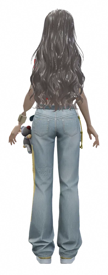 Selbstbewusste Jeans · Weiblicher Körpertyp · Rückseite