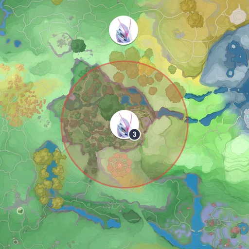 Área aproximada de aparição de Ignítis no mapa: Planícies Ventosas