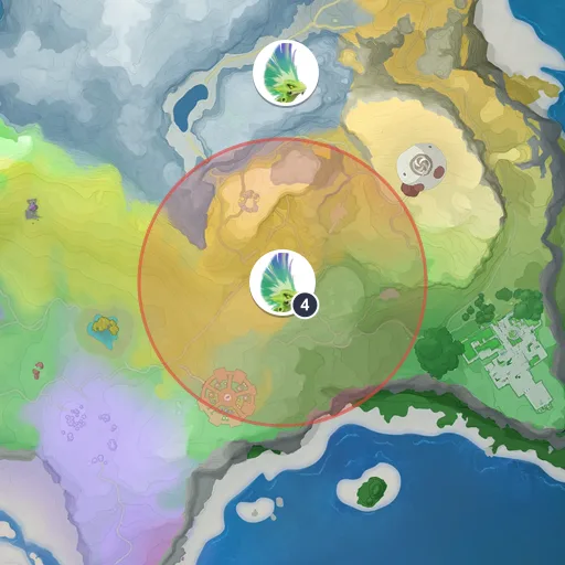 Área aproximada de aparição de Rugissauro no mapa: Planícies Ventosas