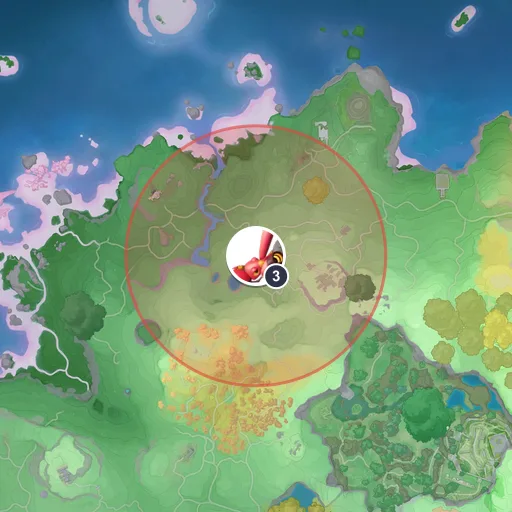 Zone d'apparition approximative de Coléobée sur la carte : Breezy Plains