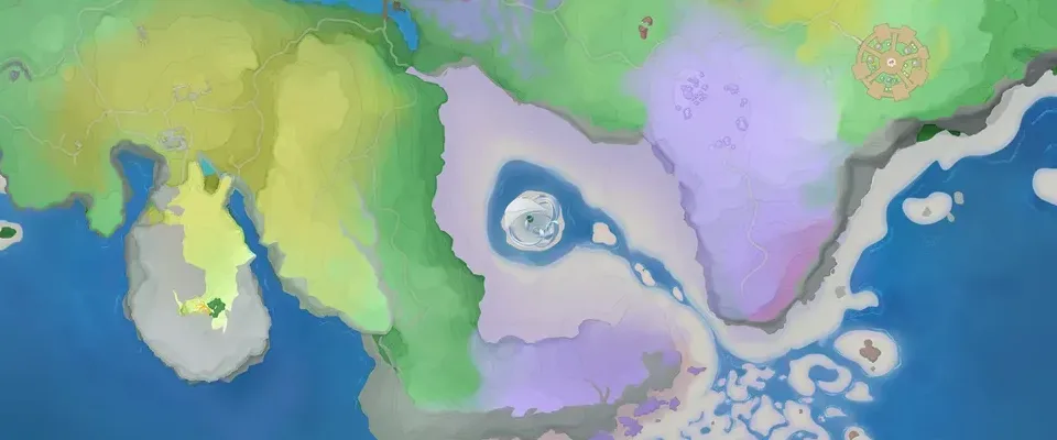 The Amethyst Tree on Tideblossom Coast, pinned on the site's map of Idyll