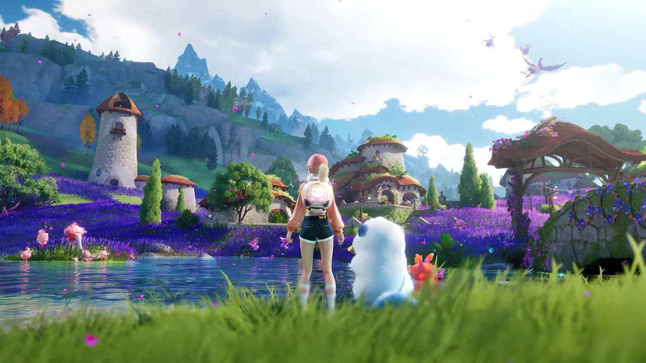 A sweeping vista of the open world of Idyll under a bright sky